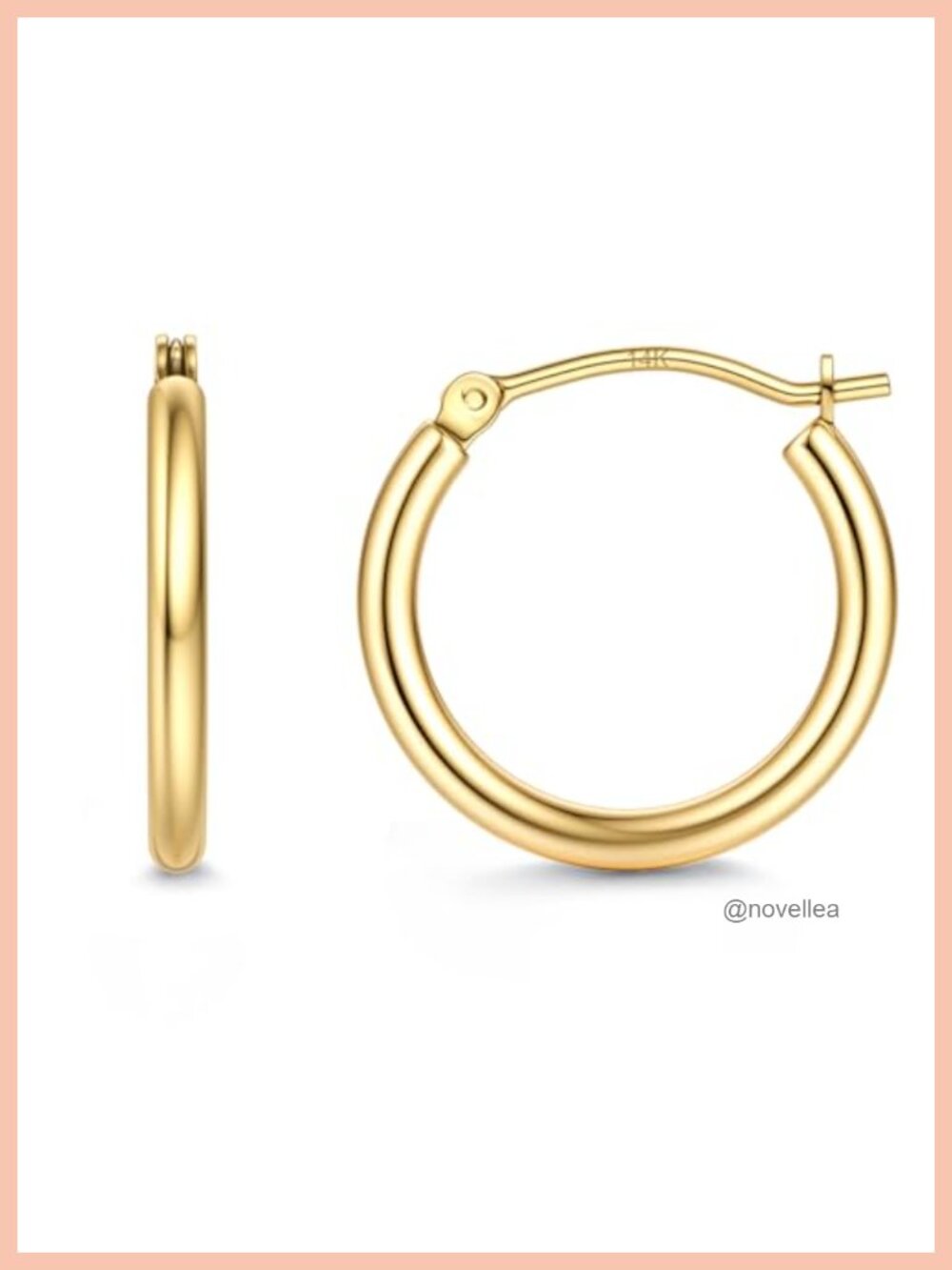 14K Gold Filled Hoop Earrings for Women Hypoallergenic Lightweight Gift